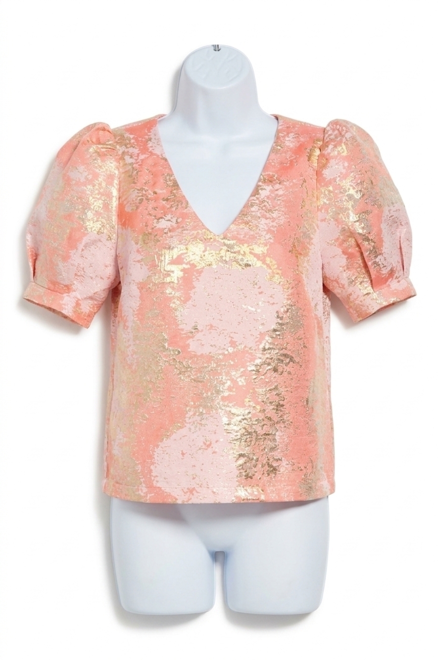 NEW JADE gold dust top in pink